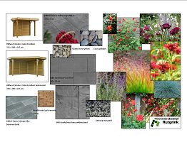 Combinatie van materiaal- en beplantingsvoorstellen.