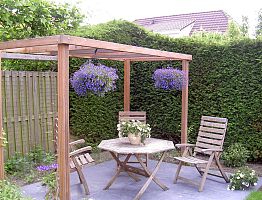 Pergola als terrasoverkapping.