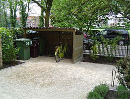 Fietsenberging.